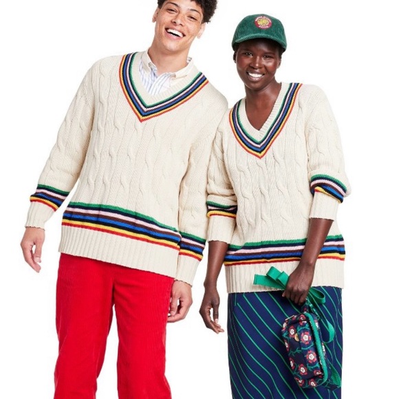 Adult Croquet Stripe Cable Knit Sweater - Rowing Blazers x Target XS